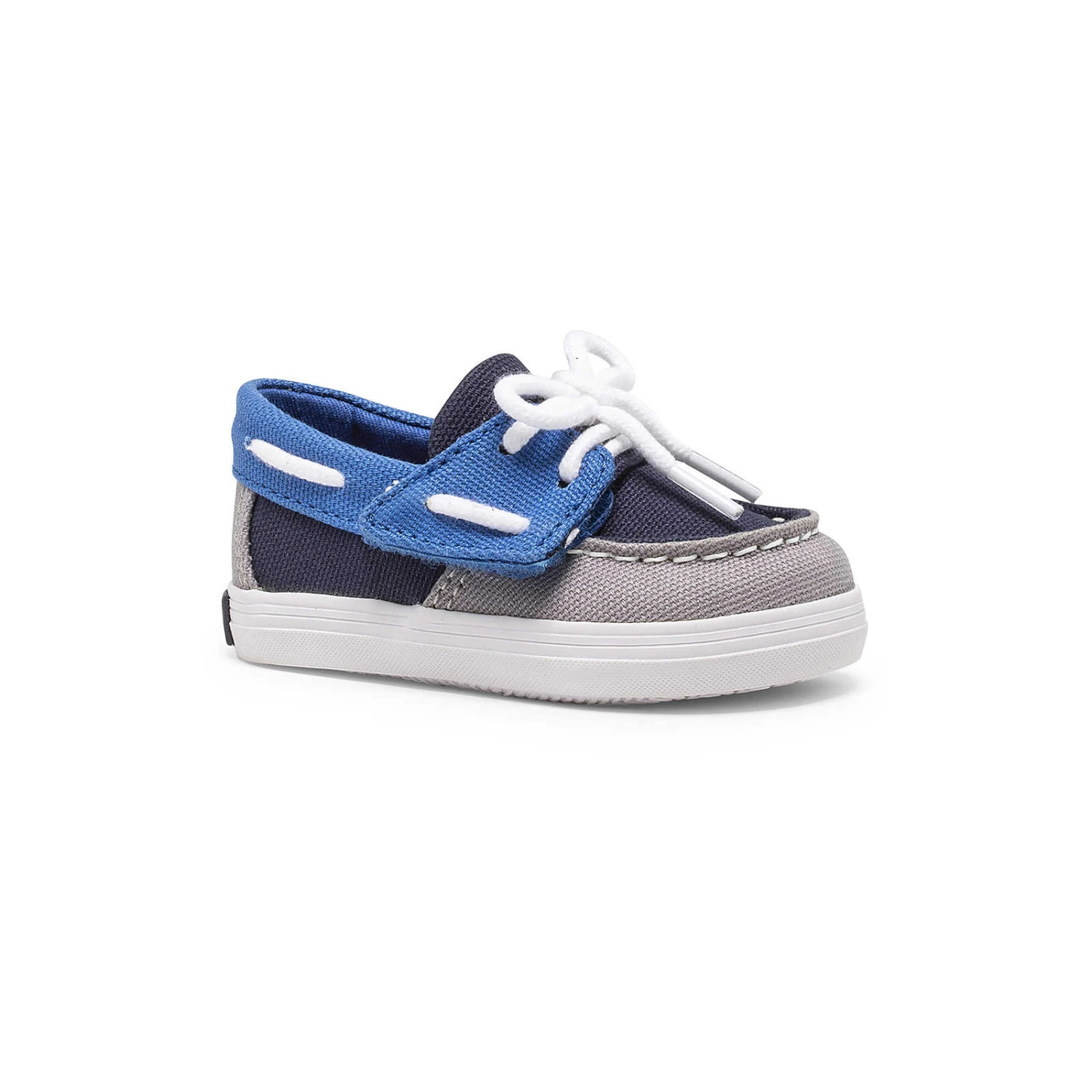 Sperry Top-Sider Little Kid's Intrepid Crib Boat Shoe Grey/Blue 4 Sperry Top-Sider Little Kid's Intrepid Crib Boat Shoe Grey/Blue - Image 2