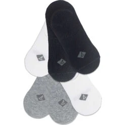 Sperry Top-Sider Men's Sneaker Liner 6-Pack Sock Black Assorted