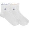 Sperry Top-Sider Women's Ribbed Scallop 2-Pack Ankle Sock White -Sperry Top-Sider Sales SPW13910 100 031722