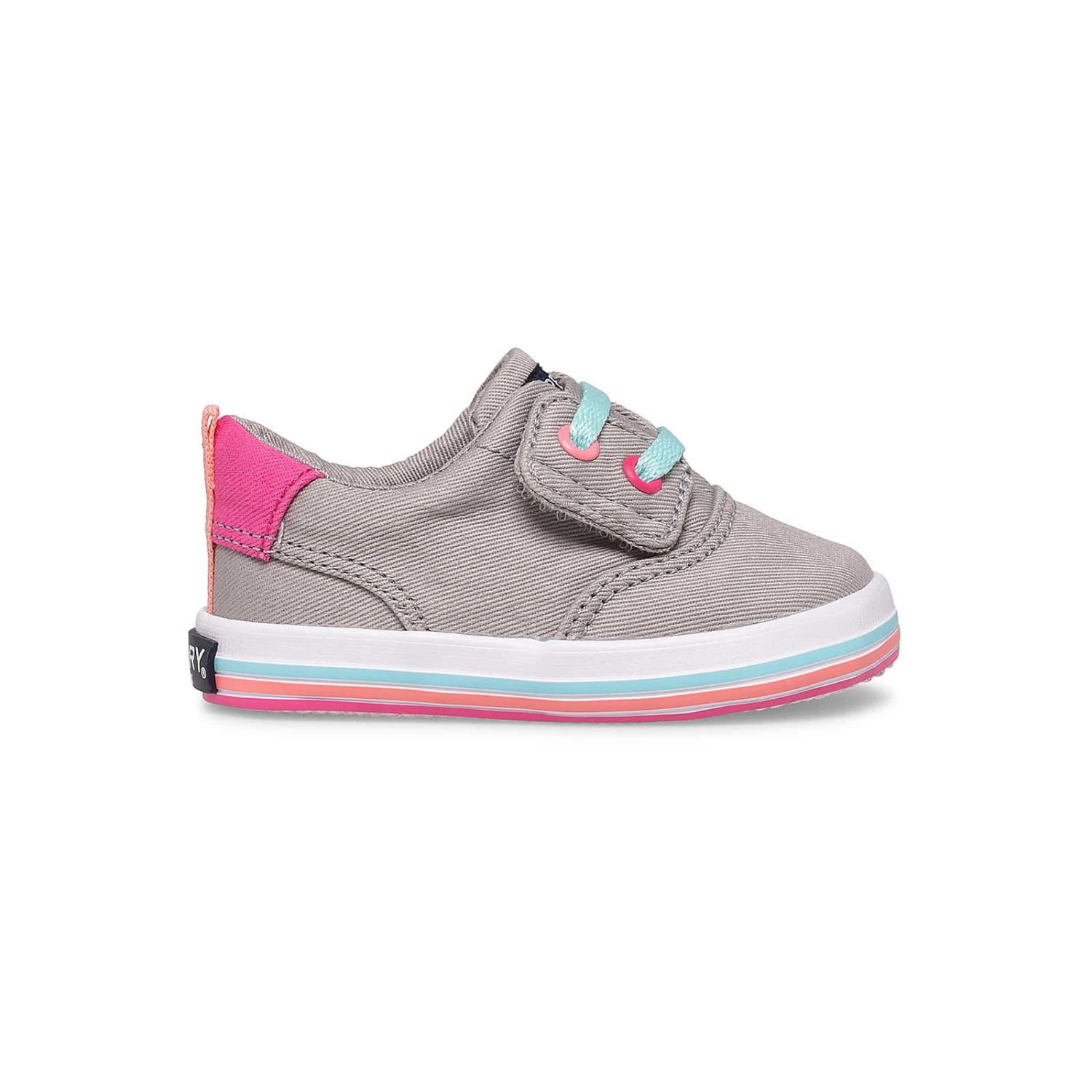 Sperry Top-Sider Little Kid's Spinnaker Crib Junior Washable Sneaker Grey Stripe 3 Sperry Top-Sider Little Kid's Spinnaker Crib Junior Washable Sneaker Grey Stripe