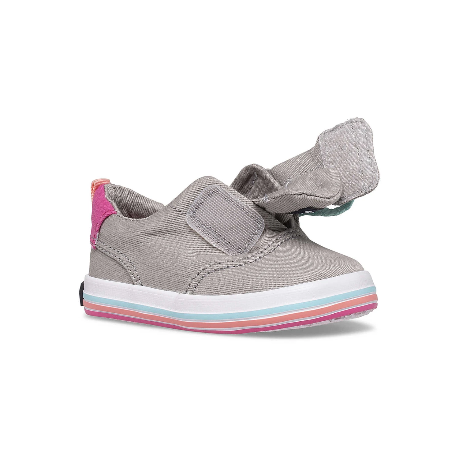 Sperry Top-Sider Little Kid's Spinnaker Crib Junior Washable Sneaker Grey Stripe 4 Sperry Top-Sider Little Kid's Spinnaker Crib Junior Washable Sneaker Grey Stripe - Image 2