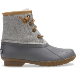 Sperry Top-Sider Big Kid's Saltwater Wool Duck Boot Grey