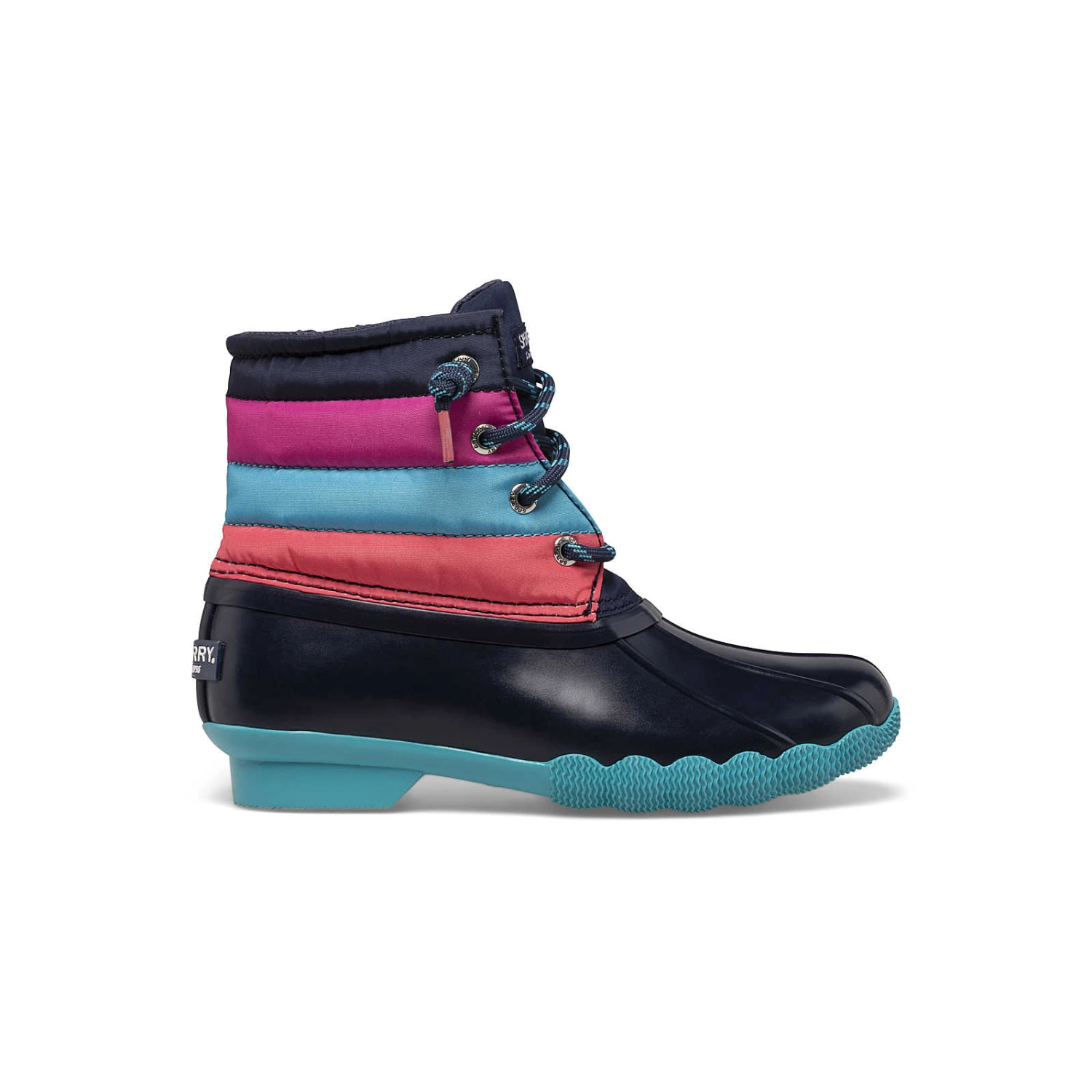 Sperry Top-Sider Big Kid's Saltwater Duck Boot Navy Multi 3 Sperry Top-Sider Big Kid's Saltwater Duck Boot Navy Multi