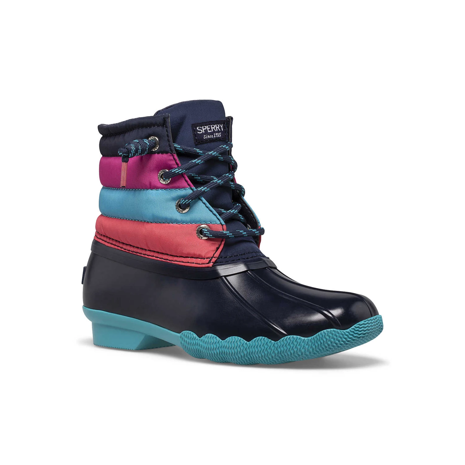 Sperry Top-Sider Big Kid's Saltwater Duck Boot Navy Multi 5 Sperry Top-Sider Big Kid's Saltwater Duck Boot Navy Multi - Image 3