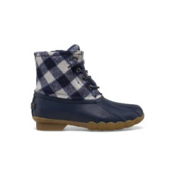 Sperry Top-Sider Big Kid's Saltwater Duck Boot Navy Plaid