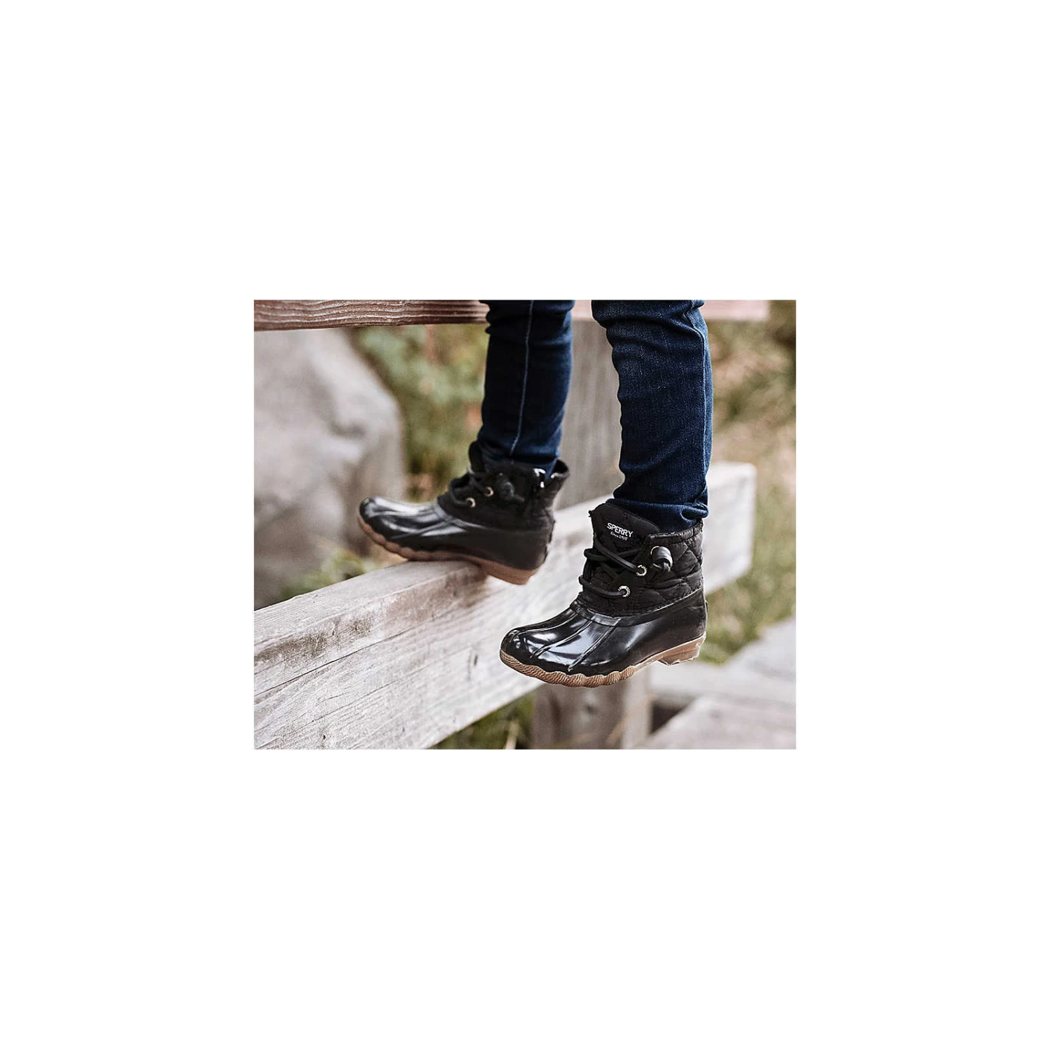 Sperry Top-Sider Little Kid's Saltwater Nylon Quilt Duck Boot Black 4 Sperry Top-Sider Little Kid's Saltwater Nylon Quilt Duck Boot Black - Image 2