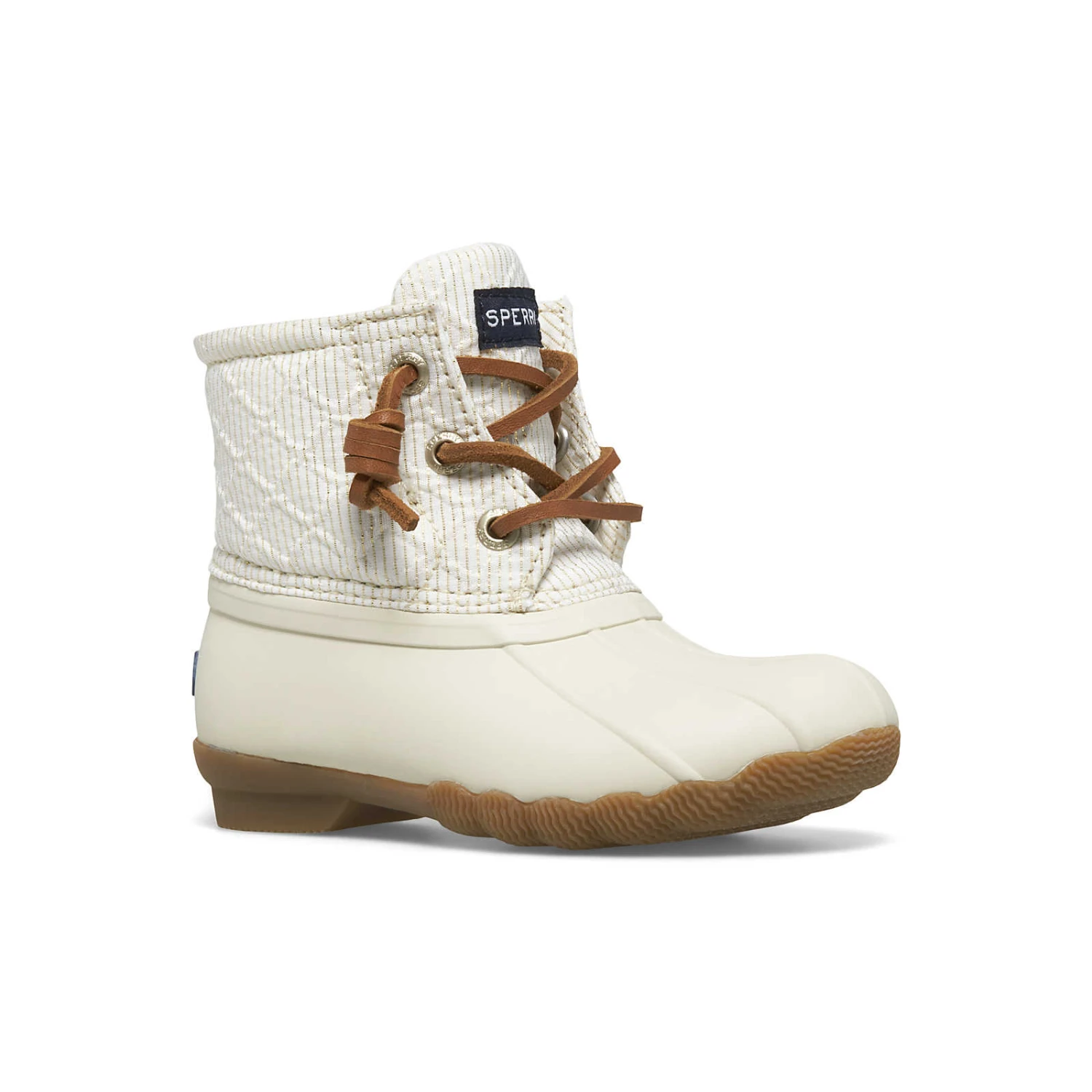 Sperry Top-Sider Little Kid's Saltwater Junior Duck Boot Ivory/Gold 4 Sperry Top-Sider Little Kid's Saltwater Junior Duck Boot Ivory/Gold - Image 2