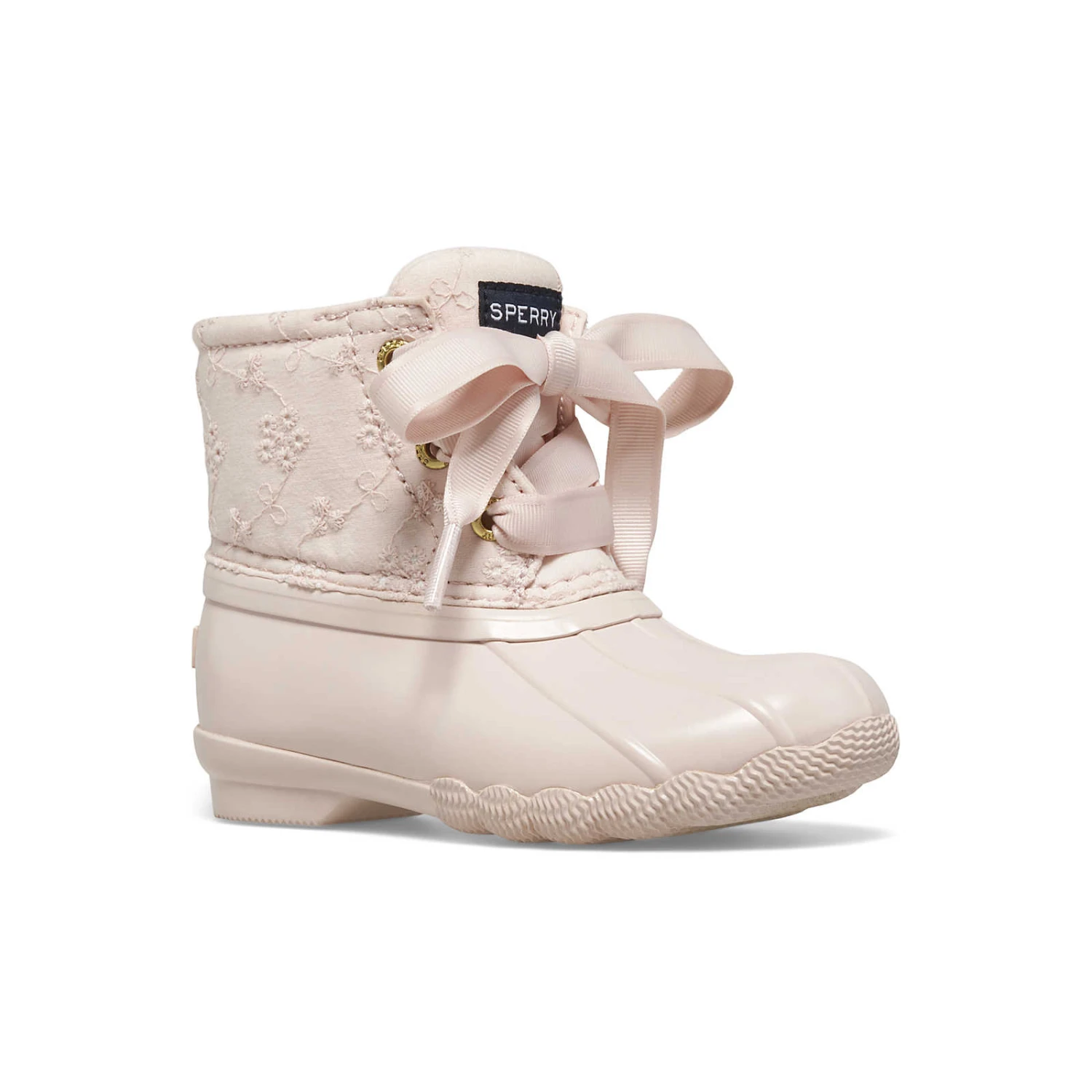Sperry Top-Sider Big Kid's Saltwater Junior Duck Boot Pink/Pink 4 Sperry Top-Sider Big Kid's Saltwater Junior Duck Boot Pink/Pink - Image 2