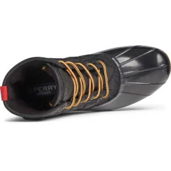 Sperry Top-Sider Men's Saltwater Nylon Duck Boot Black -Sperry Top-Sider Sales STS23071 TOP