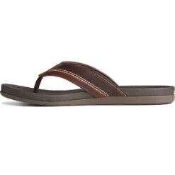 Sperry Top-Sider Men's PLUSHWAVE™ Dock Flip Flop Brown -Sperry Top-Sider Sales STS23330 180