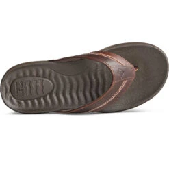 Sperry Top-Sider Men's PLUSHWAVE™ Dock Flip Flop Brown -Sperry Top-Sider Sales STS23330 TOP
