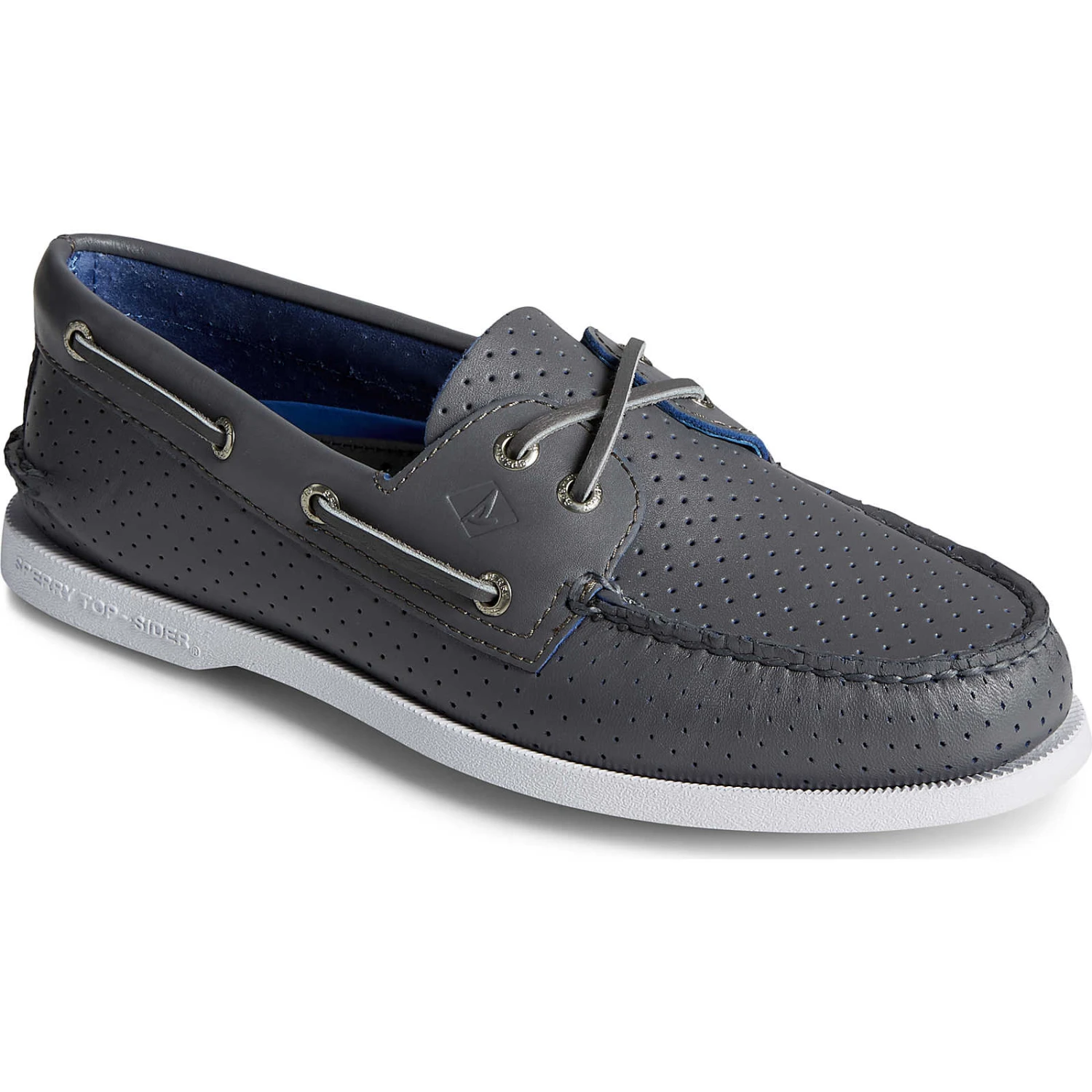 Sperry Top-Sider Men's Authentic Original™ Perforated Boat Shoe Grey 4 Sperry Top-Sider Men's Authentic Original™ Perforated Boat Shoe Grey - Image 2