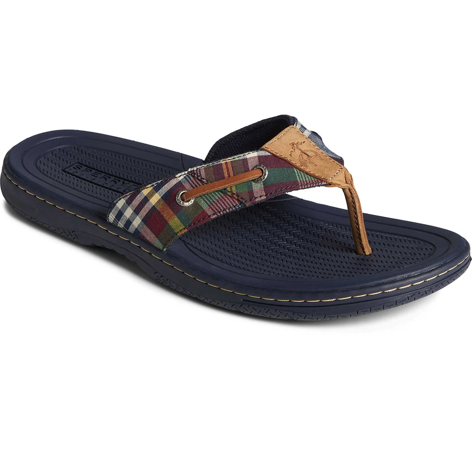 Sperry Top-Sider Men's Sperry X Brooks Brothers Baitfish Flip Flop Plaid 4 Sperry Top-Sider Men's Sperry X Brooks Brothers Baitfish Flip Flop Plaid - Image 2