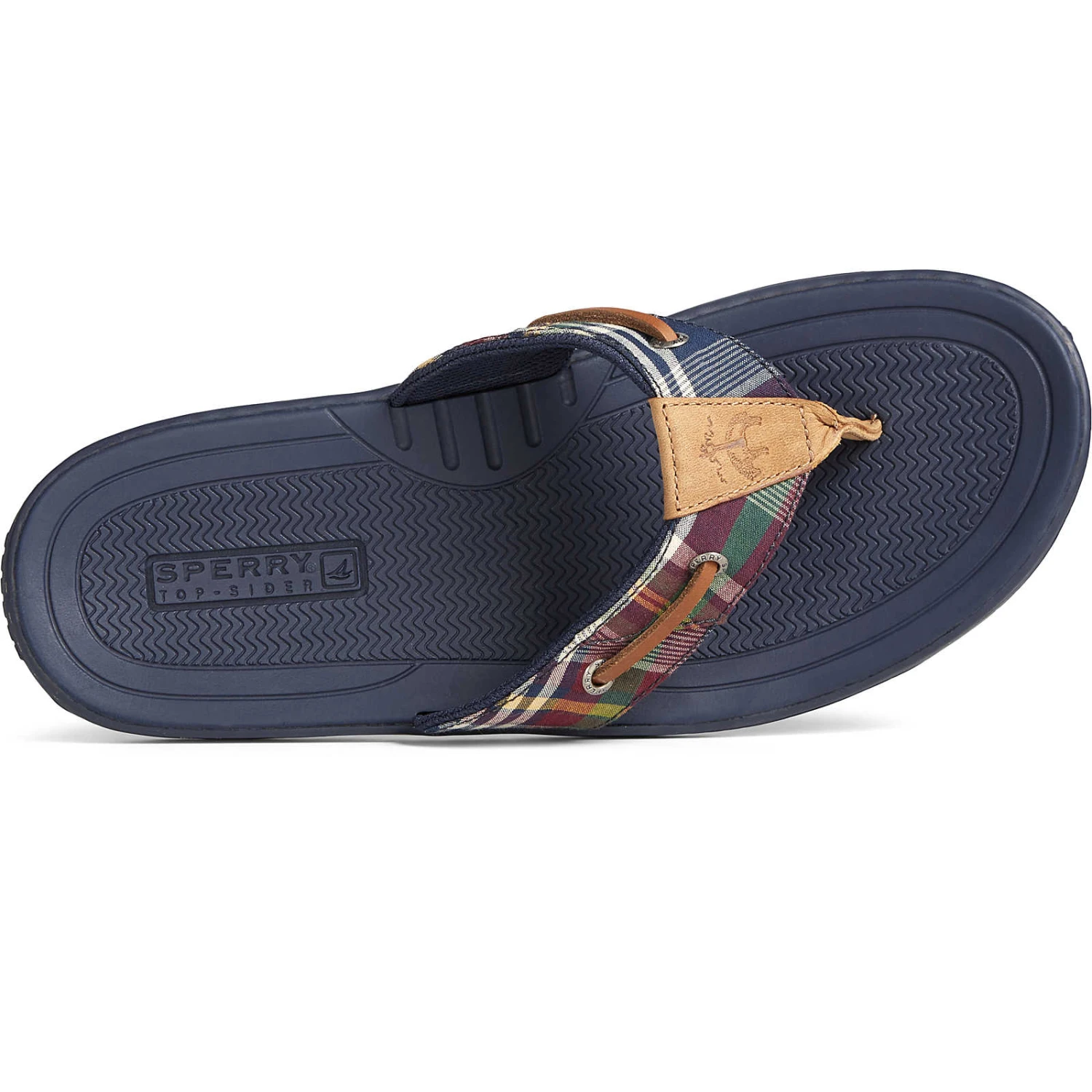 Sperry Top-Sider Men's Sperry X Brooks Brothers Baitfish Flip Flop Plaid 7 Sperry Top-Sider Men's Sperry X Brooks Brothers Baitfish Flip Flop Plaid - Image 5