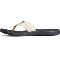 Sperry Top-Sider Men's Sperry X Brooks Brothers Baitfish Flip Flop White -Sperry Top-Sider Sales STS24335 180