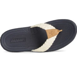 Sperry Top-Sider Men's Sperry X Brooks Brothers Baitfish Flip Flop White -Sperry Top-Sider Sales STS24335 TOP