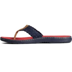 Sperry Top-Sider Men's Sperry X Brooks Brothers Baitfish Flip Flop Navy -Sperry Top-Sider Sales STS24336 180