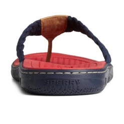 Sperry Top-Sider Men's Sperry X Brooks Brothers Baitfish Flip Flop Navy -Sperry Top-Sider Sales STS24336 90