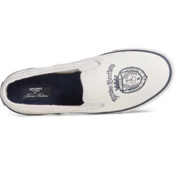 Sperry Top-Sider Men's Sperry X Brooks Brothers Slip On Sneaker White -Sperry Top-Sider Sales STS24341 TOP