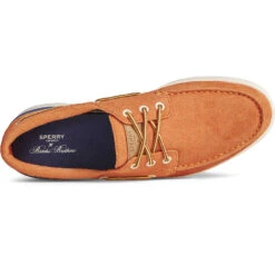 Sperry Top-Sider Men's Sperry X Brooks Brothers Authentic Original™ 3-Eye Cup Boat Shoe Orange -Sperry Top-Sider Sales STS24347 TOP