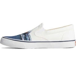 Sperry Top-Sider Men's Sperry X JAWS Striper II Slip On Sneaker White -Sperry Top-Sider Sales STS24461 180