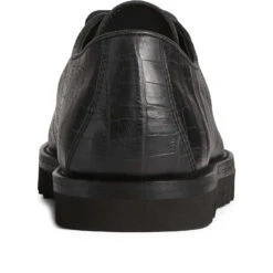 Sperry Top-Sider Men's Captain's Leather Oxford Black Croc -Sperry Top-Sider Sales STS24887 90