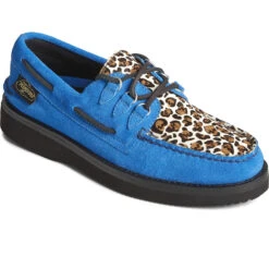 Sperry Top-Sider Unisex Sperry X Pleasures Authentic Original™ 3-Eye Vibram Boat Shoe Blue -Sperry Top-Sider Sales STS24914