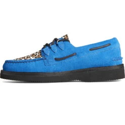 Sperry Top-Sider Unisex Sperry X Pleasures Authentic Original™ 3-Eye Vibram Boat Shoe Blue -Sperry Top-Sider Sales STS24914 180