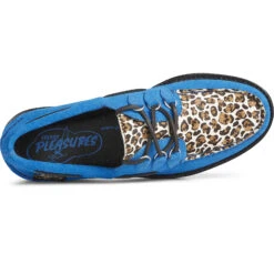 Sperry Top-Sider Unisex Sperry X Pleasures Authentic Original™ 3-Eye Vibram Boat Shoe Blue -Sperry Top-Sider Sales STS24914 TOP