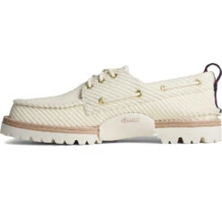 Sperry Top-Sider Unisex Sperry X Rowing Blazers Cloud Authentic Original™ 3-Eye Vibram Boat Shoe Ivory -Sperry Top-Sider Sales STS24925 180