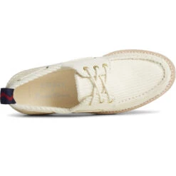 Sperry Top-Sider Unisex Sperry X Rowing Blazers Cloud Authentic Original™ 3-Eye Vibram Boat Shoe Ivory -Sperry Top-Sider Sales STS24925 TOP