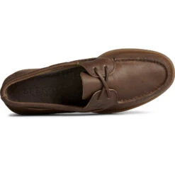 Sperry Top-Sider Men's Authentic Original™ Cross Lace Boat Shoe Brown -Sperry Top-Sider Sales STS24957 TOP