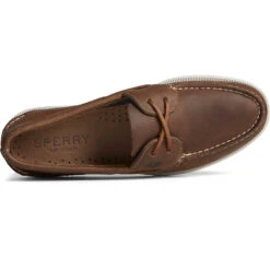 Sperry Top-Sider Men's Authentic Original™ Cross Lace Boat Shoe Tan -Sperry Top-Sider Sales STS24959 TOP