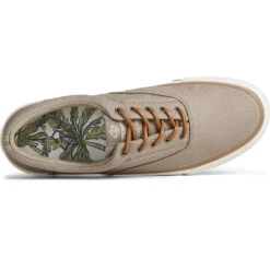 Sperry Top-Sider Men's SeaCycled™ Striper II Palm Sneaker Taupe -Sperry Top-Sider Sales STS25134 TOP 021623