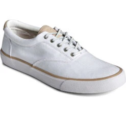 Sperry Top-Sider Men's SeaCycled™ Striper II CVO Twill Sneaker White -Sperry Top-Sider Sales STS25141