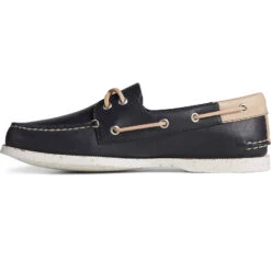 Sperry Top-Sider Men's Authentic Original™ Veg Re-Tan Leather Boat Shoe Navy -Sperry Top-Sider Sales STS25187 180