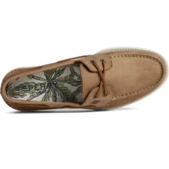 Sperry Top-Sider Men's Authentic Original™ Cross Lace Leather Boat Shoe Tan -Sperry Top-Sider Sales STS25209 TOP