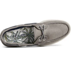 Sperry Top-Sider Men's Authentic Original™ Cross Lace Leather Boat Shoe Grey -Sperry Top-Sider Sales STS25210 TOP