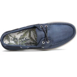 Sperry Top-Sider Men's Authentic Original™ Cross Lace Leather Boat Shoe Navy -Sperry Top-Sider Sales STS25211 TOP