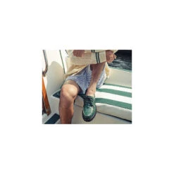 Sperry Top-Sider Men's Sperry X Malbon Authentic Original™ 3-Eye Croc Boat Shoe Green -Sperry Top-Sider Sales STS25221 alt image 2