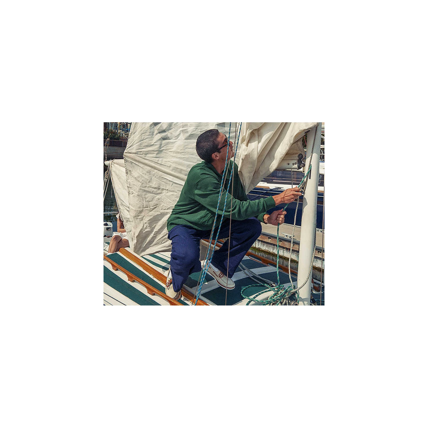 Sperry Top-Sider Men's Sperry X Malbon Authentic Original™ Boat Shoe Ivory 6 Sperry Top-Sider Men's Sperry X Malbon Authentic Original™ Boat Shoe Ivory - Image 4