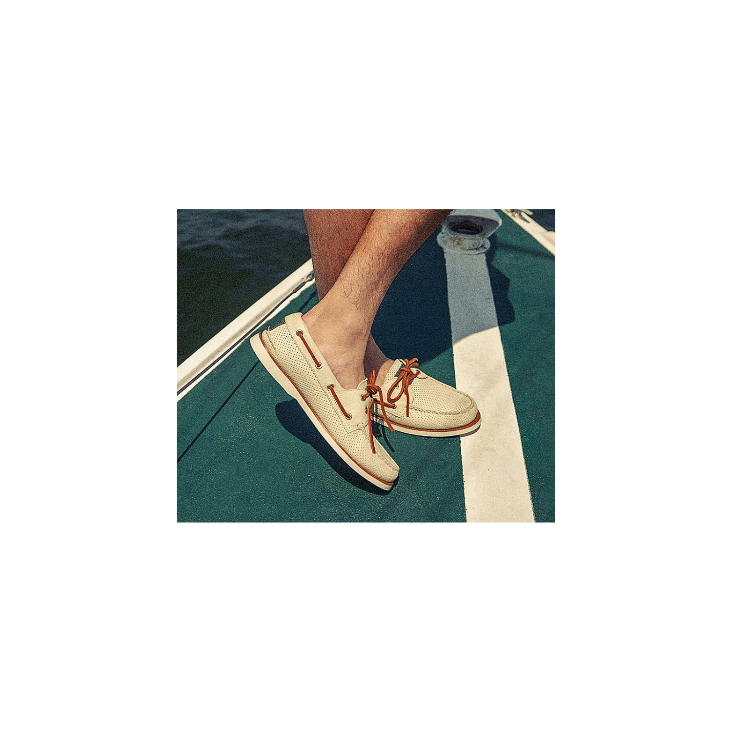 Sperry Top-Sider Men's Sperry X Malbon Authentic Original™ Boat Shoe Ivory 4 Sperry Top-Sider Men's Sperry X Malbon Authentic Original™ Boat Shoe Ivory - Image 2