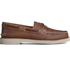 Sperry Top-Sider Men's Authentic Original™ Double Sole Cross Lace Boat Shoe Dark Tan