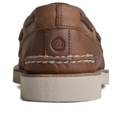 Sperry Top-Sider Men's Authentic Original™ Double Sole Cross Lace Boat Shoe Dark Tan -Sperry Top-Sider Sales STS25283 90