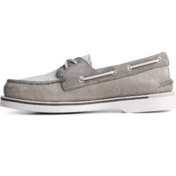 Sperry Top-Sider Men's Authentic Original™ Double Sole Cross Lace Boat Shoe Grey -Sperry Top-Sider Sales STS25285 180