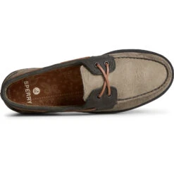 Sperry Top-Sider Men's Authentic Original™ PLUSHWAVE™ Double Sole Tumbled Boat Shoe Olive -Sperry Top-Sider Sales STS25287 TOP