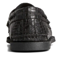 Sperry Top-Sider Men's Authentic Original™ Croc Embossed Boat Shoe Black -Sperry Top-Sider Sales STS25289 90