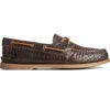 Sperry Top-Sider Men's Authentic Original™ Croc Embossed Boat Shoe Brown -Sperry Top-Sider Sales STS25290 000