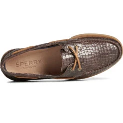 Sperry Top-Sider Men's Authentic Original™ Croc Embossed Boat Shoe Brown -Sperry Top-Sider Sales STS25290 TOP