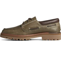 Sperry Top-Sider Men's Authentic Original™ Lug 3-Eye Boat Shoe Olive -Sperry Top-Sider Sales STS25301 180